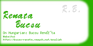 renata bucsu business card